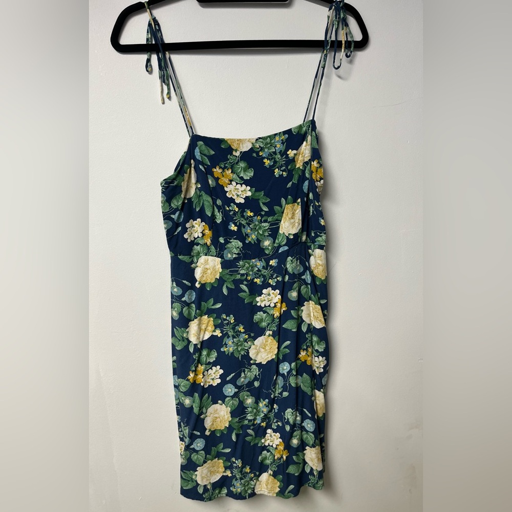 Old Navy Navy Floral Midi Dress